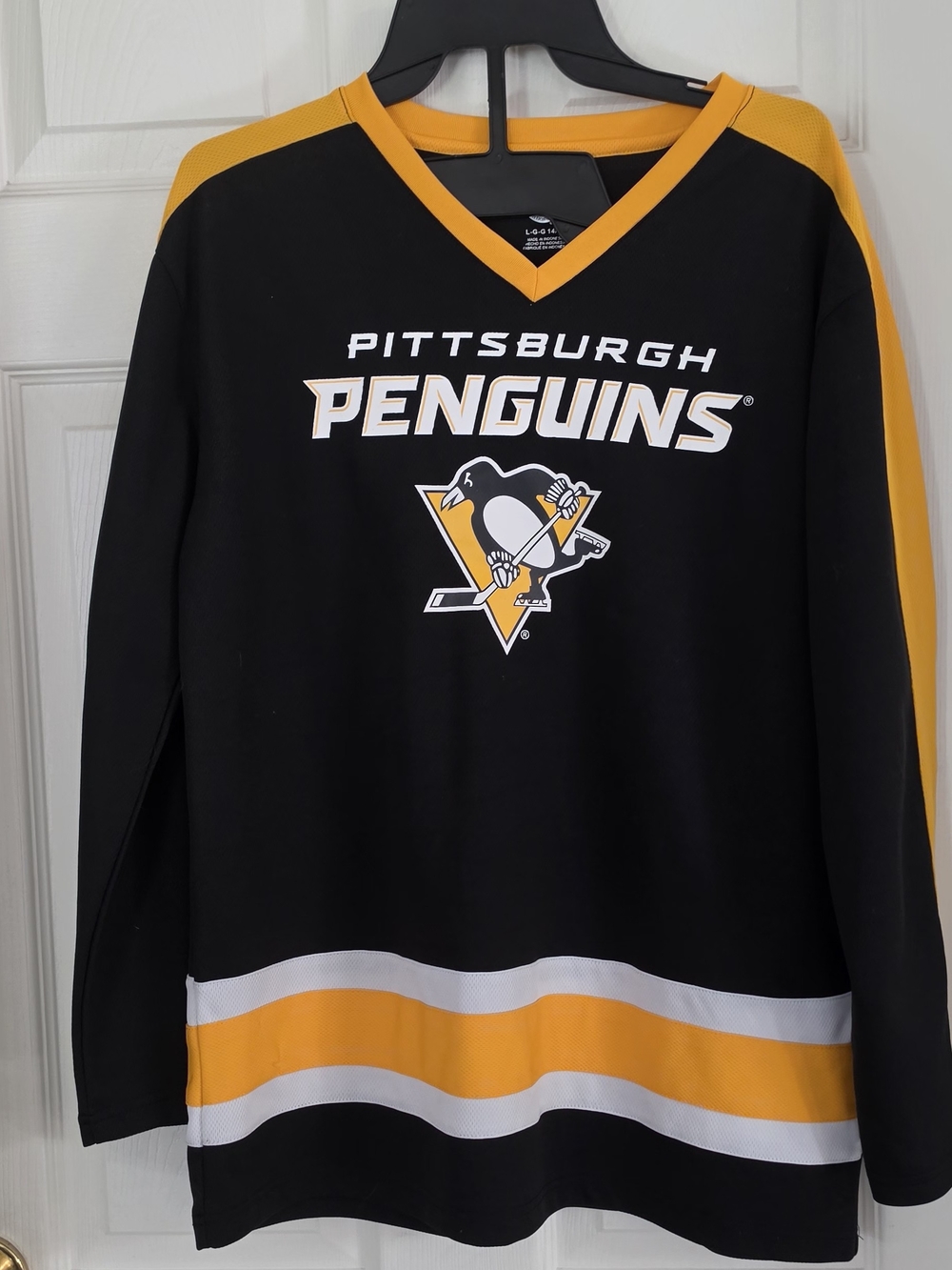 PITTSBURGH PENGUINS NHL AUTHENTIC Licensed Hockey Jersey YOUTH 14/16